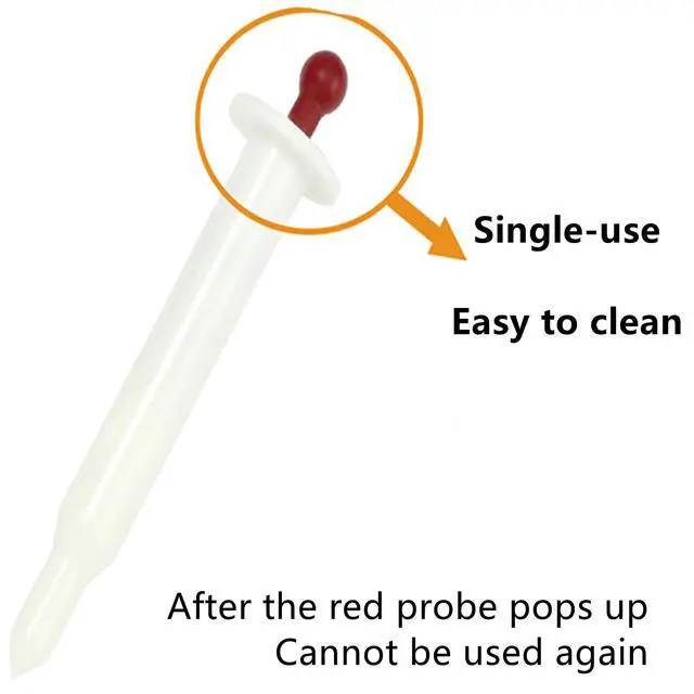 Alt view image 4 of 7 - 4 Pcs Turkey Temperature Meters, High-Temperature Resistance Meat Thermometer Turkey Temperature Poppers, Pop-Up Picnic Barbecue Thermometers Timers for Kitchen Outdoor