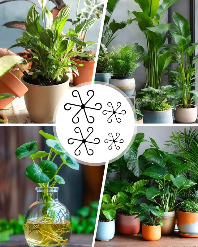 Alt view image 7 of 7 - 12Pcs Plant Stem Support,4 Sizes Reusable Monstera Plant Support Stakes Durable Plastic Climbing Houseplant Stem Hook Holders for Flower Plants Indoor Outdoor Growth Accessories