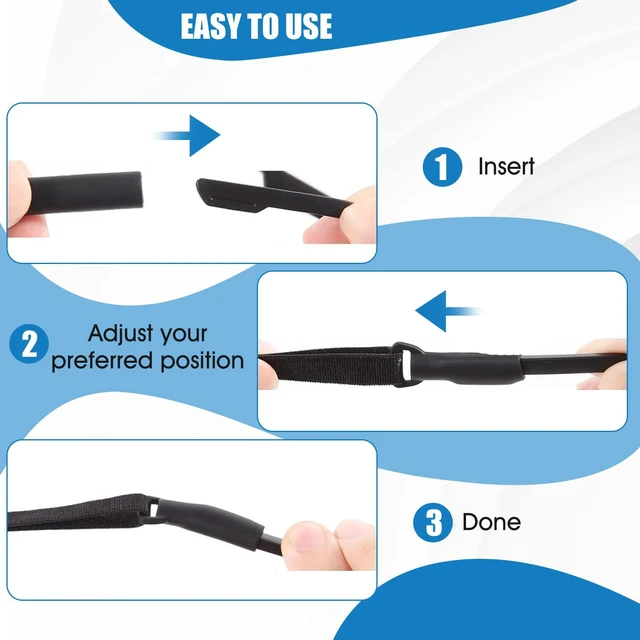 Alt view image 4 of 7 - KECHIO Adjustable Glasses Strap Eyeglasses Strap 4 Pack Sunglasses Strap No Tail Eye Glasses Holders around Neck for Men Women Kids Eyeglass Holders Sports Glasses Strap Black (9.5-13.5 inch) 1
