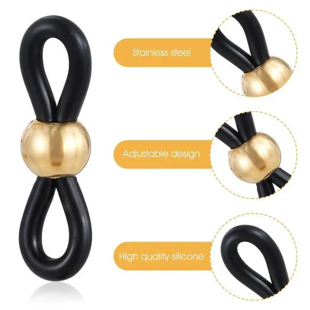 Alt view image 3 of 7 - Ymapinc 40Pcs Eye Glasses Chains for Women Connector, Eyeglass Chain Ends Around Neck Holders Replacement Ring Anti Slip Straps for Reading Strap Loop Stylish DIY - Rubber