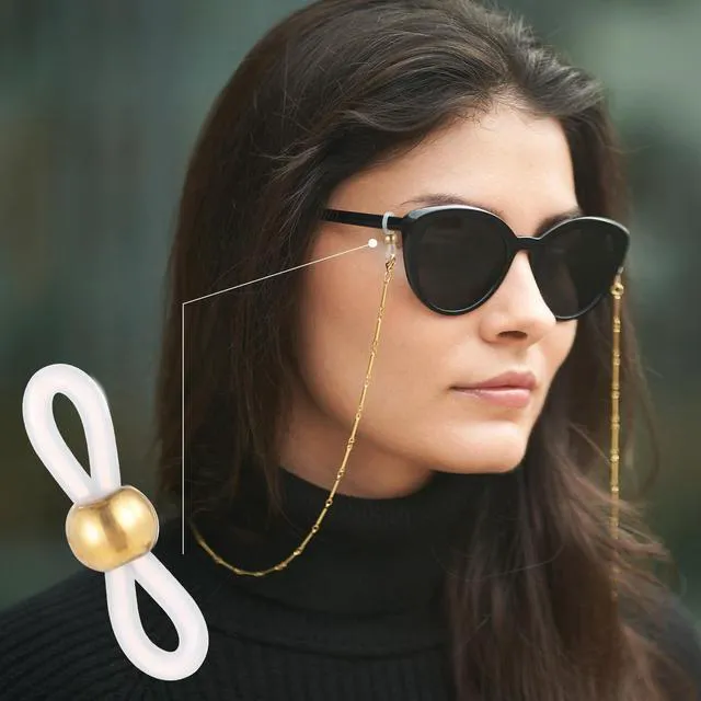 Alt view image 4 of 7 - Ymapinc 40Pcs Eye Glasses Chains for Women Connector, Eyeglass Chain Ends Around Neck Holders Replacement Ring Anti Slip Straps for Reading Strap Loop Stylish DIY - Rubber