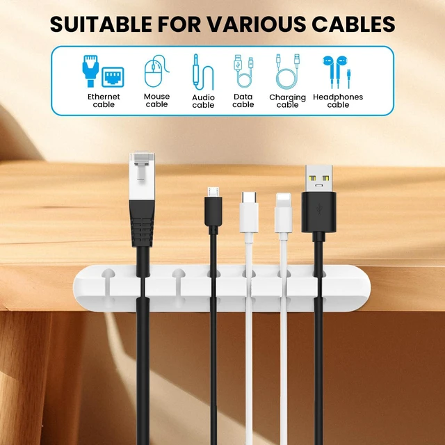 Alt view image 2 of 7 - AhaStyle Cable Clips, 3 Pack Cord Holders Cable Organizer Self Adhesive | Cord Keeper for Desktop Organizing USB Cable/Nightstand Power Cord/Mouse Cable/Wire PC/Cord Clips for Home Office and Car