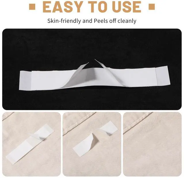 Alt view image 4 of 7 - CHGCRAFT 360 Pcs Strips Double-Sided Clothing Tape Double Sided Tape Strong Adhesive Body Tapes for Women Fabric Dress Cloth