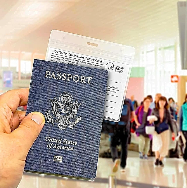 Alt view image 5 of 5 - (2 Pack) Vaccination Card Protector 4 X 3 Inches Immunization Record Vaccine Cards Cover Holder Clear Vinyl Plastic Sleeve Waterproof with Resealable Zip