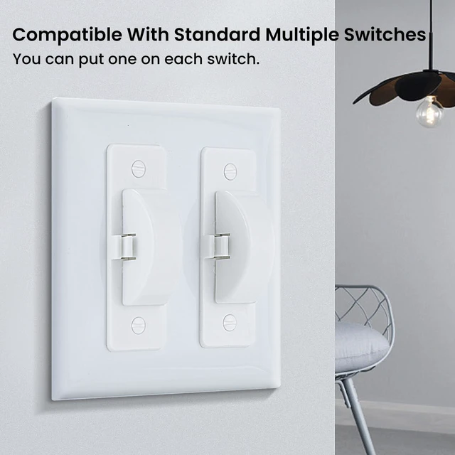 Alt view image 6 of 6 - Roxiuc Switch Cover Guard - Child Proof Light Switch Cover (White, 6pc)