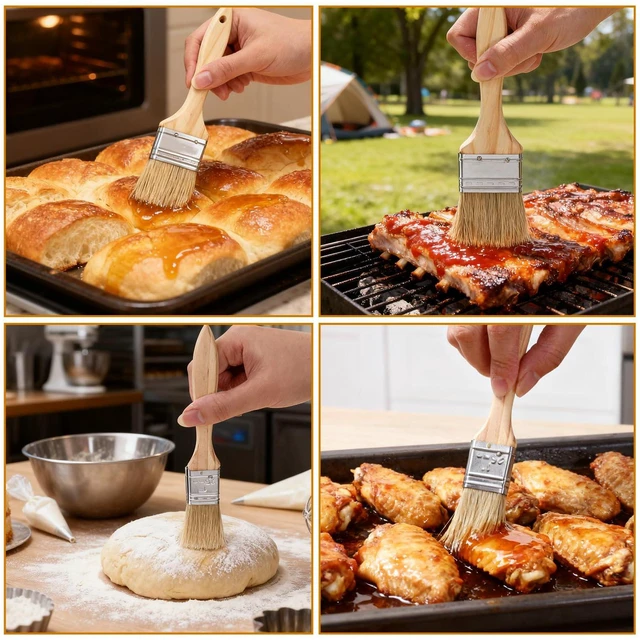 Alt view image 5 of 7 - 3 PCS Pastry Brush Basting Brush for Cooking Brushes | Oil Brushes for Cooking Kitchen Sauce Oil, Butter, Sauce