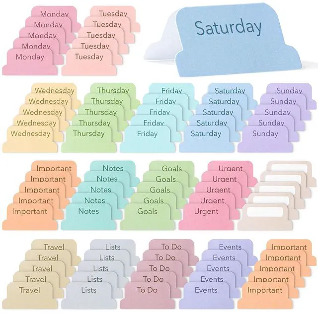 Main image of Weekly Planner Tabs, 100 Pcs, Week Tabs for Planner | Calendar Tabs for Planner, Calendar Index Sticker, Weekly Tabs Stickers, Calendar Tabs, Weekly Tabs, Week tabs