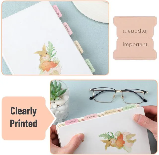 Alt view image 3 of 7 - Weekly Planner Tabs, 100 Pcs, Week Tabs for Planner | Calendar Tabs for Planner, Calendar Index Sticker, Weekly Tabs Stickers, Calendar Tabs, Weekly Tabs, Week tabs