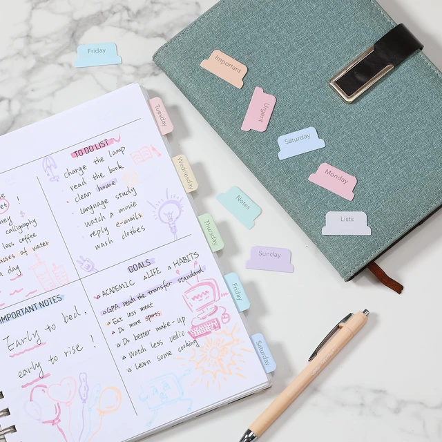Alt view image 6 of 7 - Weekly Planner Tabs, 100 Pcs, Week Tabs for Planner | Calendar Tabs for Planner, Calendar Index Sticker, Weekly Tabs Stickers, Calendar Tabs, Weekly Tabs, Week tabs