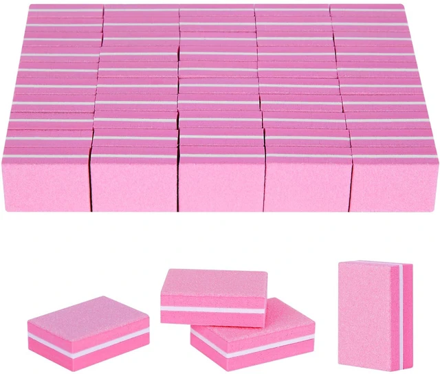Main image of 50 Pcs Mini Nail Buffers,Nail Buffer for Acrylic Nails and Natural Nails | 100/180 Grit Double Sided Sponge Files,Disposable Professional Manicure Prep Buffers,Travel Size Nail File for Salon Home Use