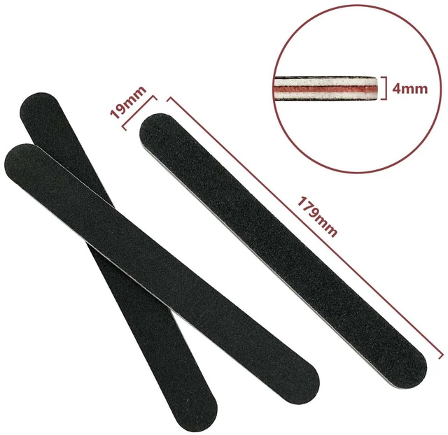 Alt view image 4 of 7 - 5 Pack Nail File and Buffer Block, Professional Manicure Tools Kits, 100/180 Grit, Black Nail Pedicure File and Sanding Buffing Grinding Plisher File