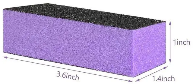 Alt view image 6 of 7 - 5 Pack Nail File and Buffer Block, Professional Manicure Tools Kits, 100/180 Grit, Black Nail Pedicure File and Sanding Buffing Grinding Plisher File