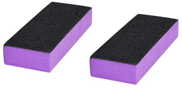 Main image of 2 Pack Buffer Block, Professional Manicure Tools Kits, 100/180 Grit, Black Nail Pedicure File and Sanding Buffing Grinding Plisher File