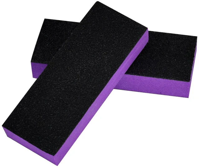 Alt view image 4 of 6 - 2 Pack Buffer Block, Professional Manicure Tools Kits, 100/180 Grit, Black Nail Pedicure File and Sanding Buffing Grinding Plisher File
