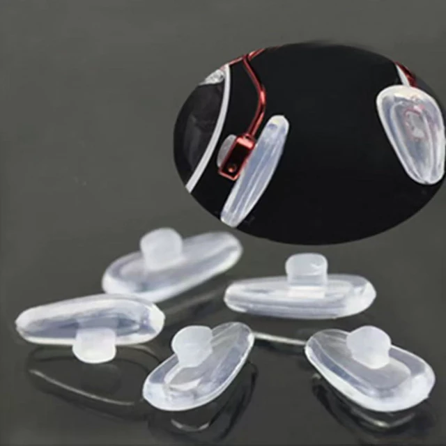 Alt view image 4 of 5 - Push in Nose Pads,10 Pairs Glasses Replacement Air Cushion Nose Pieces,Anti Slip Soft Silicone Air Chamber Nosepads for Eyeglasses, Sunglass