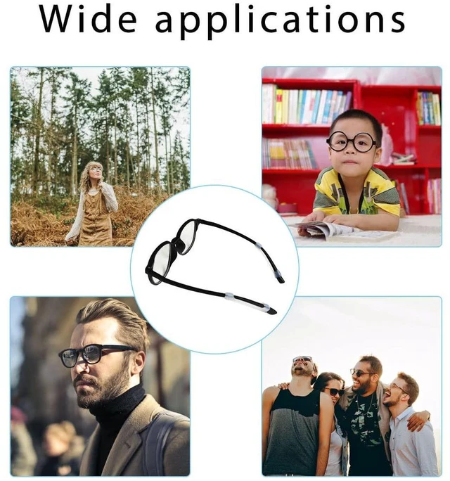 Alt view image 2 of 7 - ZYYC 9 Pairs Soft Silicone Eyeglasses Temple Tips Sleeve Retainer | Anti-Slip Elastic Comfort Glasses Retainers For Spectacle Reading Glasses Sunglasses Eyewear3 Colors