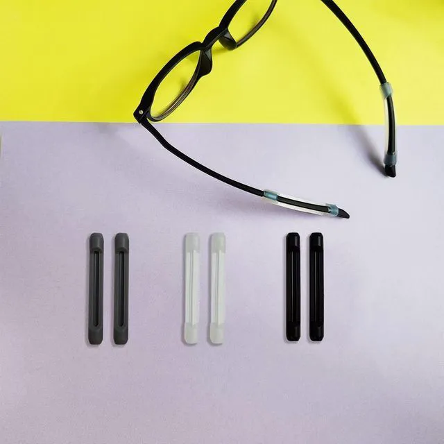 Alt view image 5 of 7 - ZYYC 9 Pairs Soft Silicone Eyeglasses Temple Tips Sleeve Retainer | Anti-Slip Elastic Comfort Glasses Retainers For Spectacle Reading Glasses Sunglasses Eyewear3 Colors