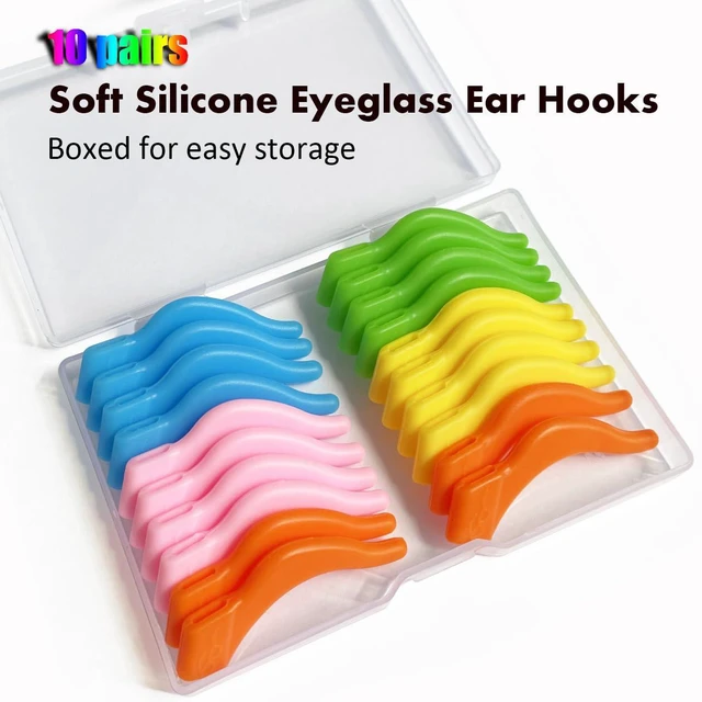 Alt view image 2 of 6 - Soft Silicone Eyeglass Ear Hooks, 10 Pairs of Non-Slip Eyeglasses Ear Grips for Glasses, Sunglasses, Reading Glasses (coloured)