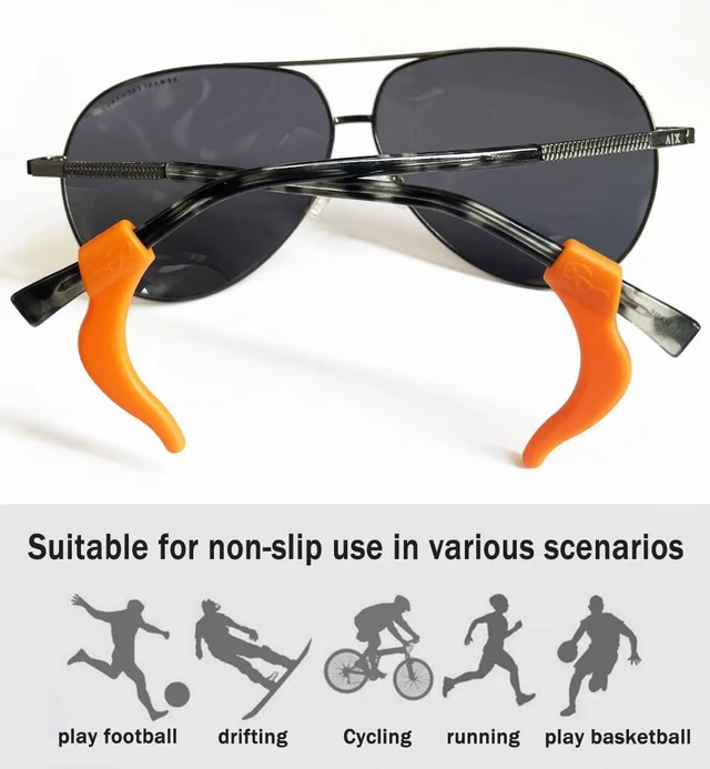 Alt view image 6 of 6 - Soft Silicone Eyeglass Ear Hooks, 10 Pairs of Non-Slip Eyeglasses Ear Grips for Glasses, Sunglasses, Reading Glasses (coloured)