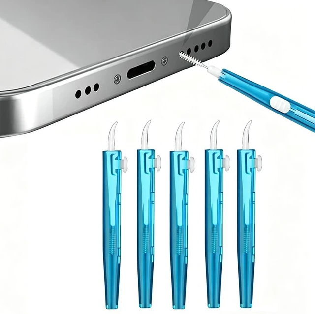 Main image of 5Pcs Cleaning Kit Dual Side Multifunction Tools for iPhone 17 Pro Max Blue | Anti-Clogging Mini Brushes Cleaner for Phone Camera Lens, Speaker and Receiver, Dual Side Multifunctional Cleaning Tool