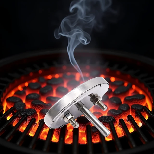 Alt view image 3 of 6 - Black Oval Lid Thermometer Temperature Gauge Replacement for Nexgrill, Grill Master 720-0697,Charmglow 720-0234,Aussie,Brinkman,Members Mark,Stainless Steel Heat Indicator,Outdoor Cooking Tools