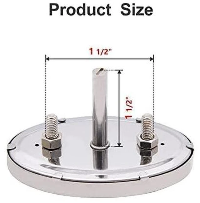 Alt view image 5 of 6 - Black Oval Lid Thermometer Temperature Gauge Replacement for Nexgrill, Grill Master 720-0697,Charmglow 720-0234,Aussie,Brinkman,Members Mark,Stainless Steel Heat Indicator,Outdoor Cooking Tools
