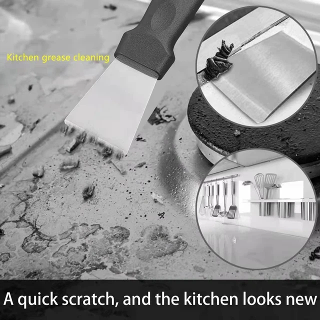 Alt view image 4 of 7 - 2Pack Blackstone Griddle Scraper Tool QIANBEIY Metal Small Grill Scraper for Outdoor BBQ Stiff Grill Pan Cleaning Scraper Spatula, No need to change Flexible Blades