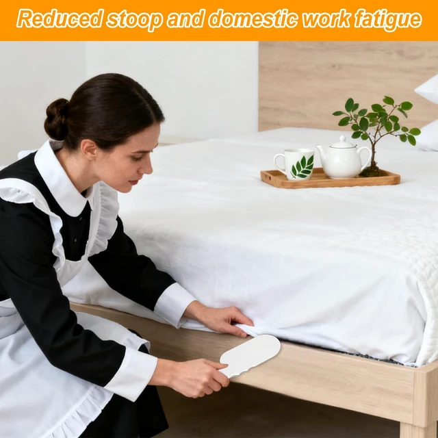 Alt view image 5 of 7 - ZEYIYER Bed Sheet Tucker Tool, Long Handle Mattress Lifter Tool | 10.6in Sheet Tucker Arthritis-Friendly Easy Mattress Lifter Bed Sheets Wedge to Help Protect Your Hand