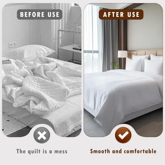 Alt view image 3 of 7 - Dayinkes 24PCS Duvet Clips to Hold Comforter Inside, Reusable Duvet Snaps to Hold Comforter, Wrinkle-Free Bed Sheet Fasteners Clips, Easy Stick & Reposition, for Quilts, Sofas, Pillowcases