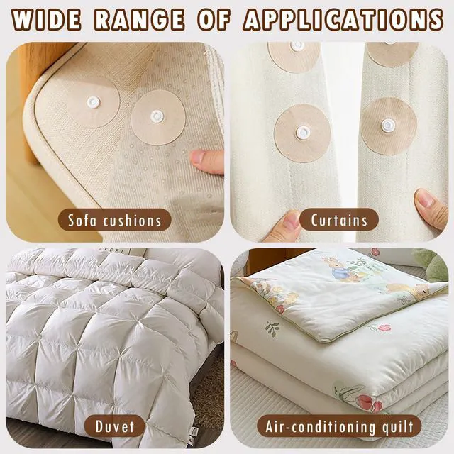 Alt view image 7 of 7 - Dayinkes 24PCS Duvet Clips to Hold Comforter Inside, Reusable Duvet Snaps to Hold Comforter, Wrinkle-Free Bed Sheet Fasteners Clips, Easy Stick & Reposition, for Quilts, Sofas, Pillowcases