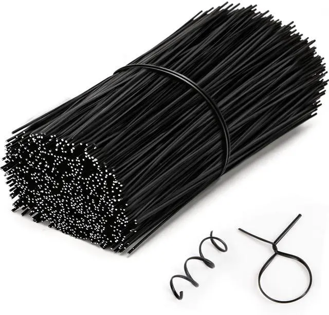 Main image of 500PCS Black Twist Ties - 4.9" Reusable Twist Ties for Plastic Bags | Bread Tie for Party Treats, Plants, DIY Decors Crafts, Ideal for Household & Shop, Outdoor & Indoor Use