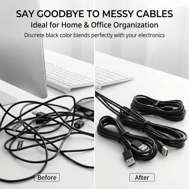 Alt view image 3 of 7 - 500PCS Black Twist Ties - 4.9" Reusable Twist Ties for Plastic Bags | Bread Tie for Party Treats, Plants, DIY Decors Crafts, Ideal for Household & Shop, Outdoor & Indoor Use