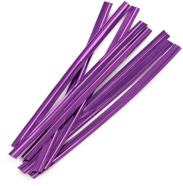 Alt view image 3 of 7 - TangYinRD Purple Metallic Twist Ties 100 Yards Bread Candy Coffee Bag Ties Plant Garden Twist Ties for Parties DecorativeTies Cake Present Art Craft