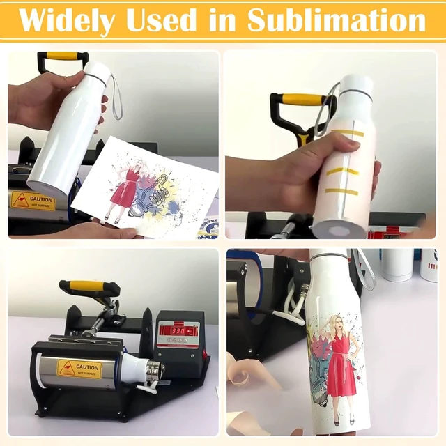 Alt view image 7 of 7 - 2 Packs Heat Resistant Tape for Heat Press Sublimation, High Temperature Heat Transfer Tape No Residue Thermal Transfer Tape for Dye Sublimation, Heat Press HTV Art DIY Craft