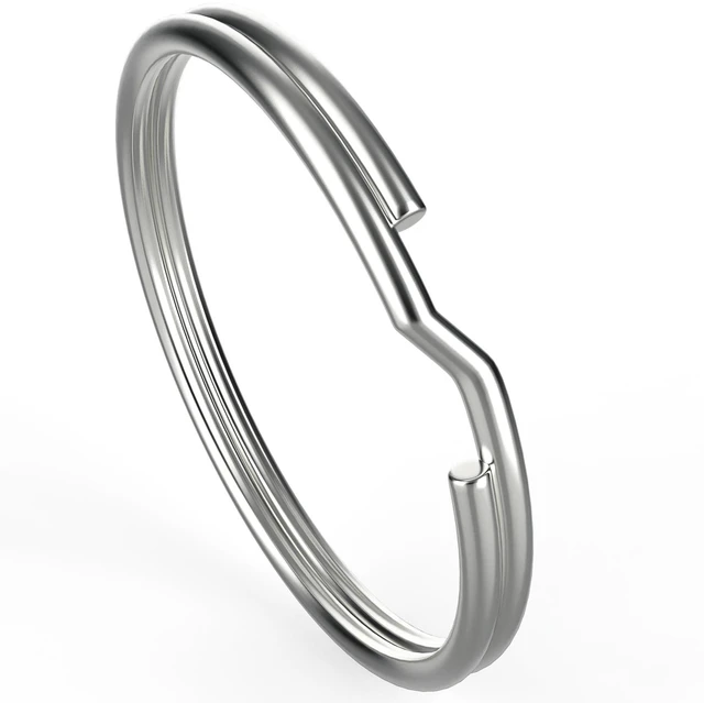 Main image of Ring/Key Chain, 50 Pack 3/4 inches 20mm Split Round Metal Silver Keyring for Home/Car/Outdoor/Arts/Lanyards/CraftsKeys Organization