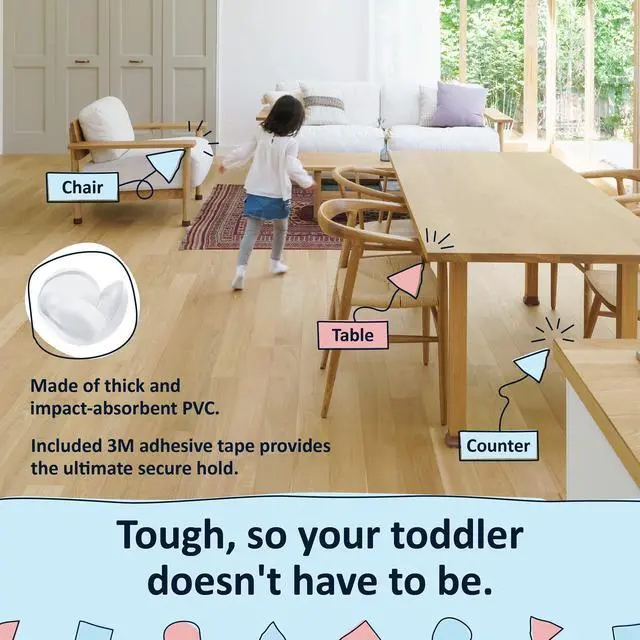 Alt view image 3 of 7 - Bebe Earth Baby Proofing Corner Protectors, 12 Furniture Corner Guards Bumpers for Table - Clear Child Safety Protector for Home, New Parents and Couples