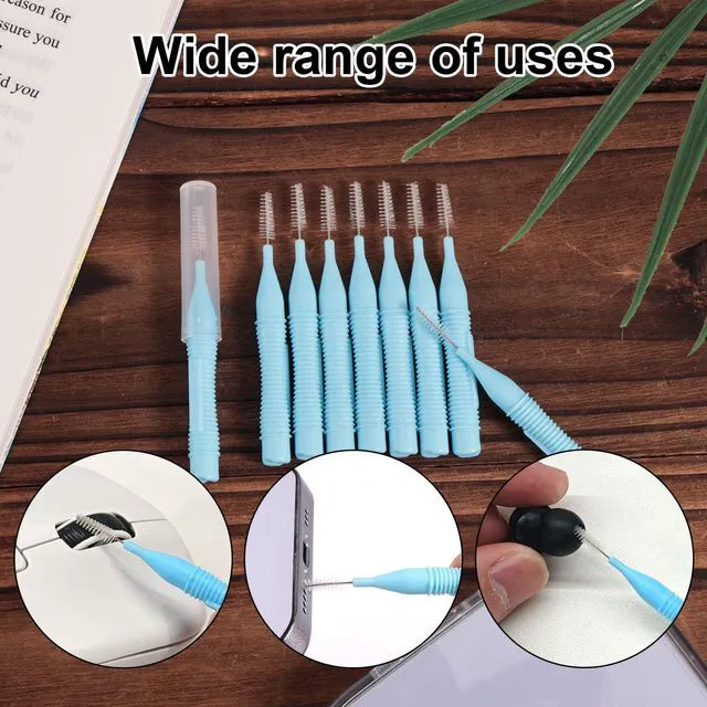 Alt view image 4 of 7 - 10pcs Cell Phone Charging Port Cleaner Brushes for Apple | Anti-Clogging Small Mini Cleaning Tools Kit Speaker Charger Receiver Earphone Tablets Headphones Accessories Supplies Blue
