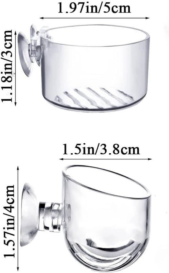 Alt view image 2 of 7 - 2Pcs Aquarium Plant Pot, Glass Fish Tank Plants Holder Aquarium Planter, Aquarium Decoration Plants Cup with Suction Cups for Fish Tank Ornament Aquarium Décor Plastic Plants, Small, Transparent