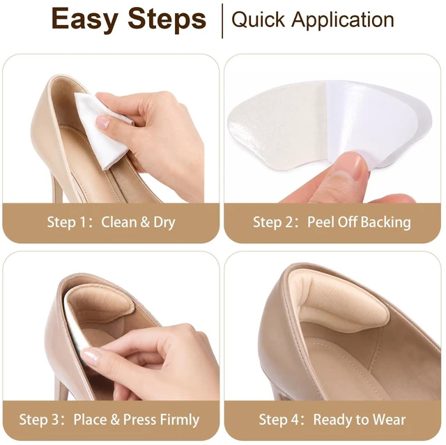 Alt view image 5 of 7 - 12 Pcs Heel Grips, Shoe Inserts and Heel Pads for Shoes Too Big | soft foam cushions, anti slip, back of shoe, prevent blisters, pain relief, for loose shoes, women and men