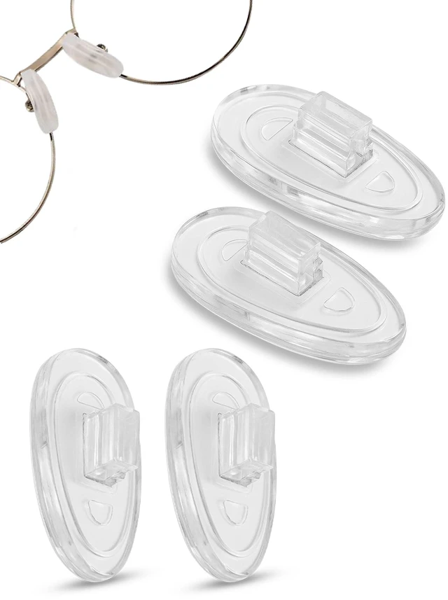 Main image of SPORTS WORLD VISION Glasses Nose Pads | Premium Quality Soft Silicone A-Shape Nose Pads for Glasses | 11mm Push-in Glasses Cushions in 2 Pairs