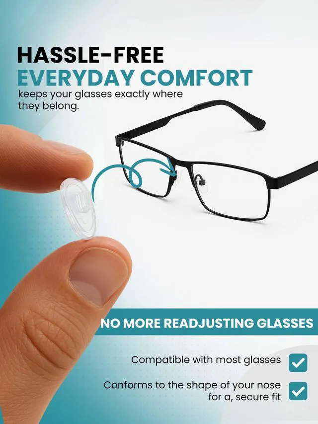 Alt view image 3 of 7 - SPORTS WORLD VISION Glasses Nose Pads | Premium Quality Soft Silicone A-Shape Nose Pads for Glasses | 11mm Push-in Glasses Cushions in 2 Pairs