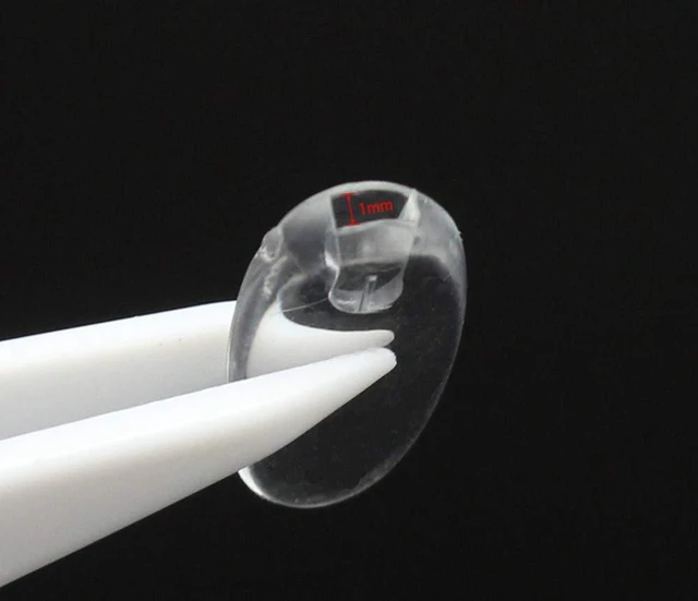 Alt view image 3 of 6 - BEHLINE Eyeglass Nose Pads Replacement for Frameless Glasses Eye Glasses and Eyewear Frames,Soft Silicone Plug in Eye Glasses Parts Push in Nose Piece,Clear Repair Kit
