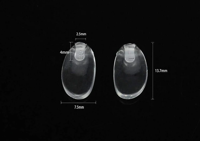 Alt view image 4 of 6 - BEHLINE Eyeglass Nose Pads Replacement for Frameless Glasses Eye Glasses and Eyewear Frames,Soft Silicone Plug in Eye Glasses Parts Push in Nose Piece,Clear Repair Kit