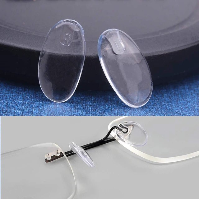 Alt view image 6 of 6 - BEHLINE Eyeglass Nose Pads Replacement for Frameless Glasses Eye Glasses and Eyewear Frames,Soft Silicone Plug in Eye Glasses Parts Push in Nose Piece,Clear Repair Kit