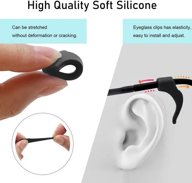 Alt view image 4 of 6 - Ear Grips, Anti Slip Strap Anchor Silicone Ear Cushions | Ideal for sports and reading, Soft and comfortable