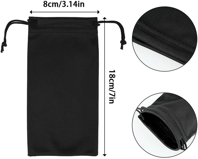 Alt view image 2 of 7 - Tucnoeu 4Pcs Glasses Pouch Microfiber Soft Sunglasses Pouch Eyeglass Pouch With Drawstring Assorted Colors for Men & Women