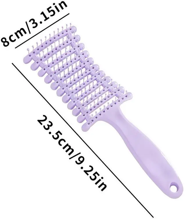 Alt view image 6 of 6 - Brushes for Women,Detangling Brush for Natural,Curly,Straight,Wet and Dry Hair,Anti-Static Bristles(Purple)