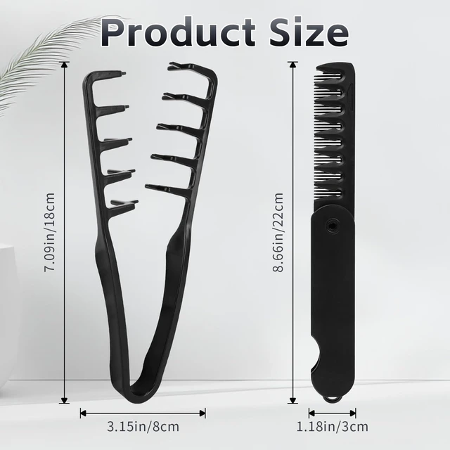 Alt view image 2 of 7 - 2Pcs Texture Comb, Volume Texturizing Comb for Men And Women, Volumizing Textured Styling Combs for Roots, Nowavibe Magic Wide Tooth Combs for Curly Hair, Peine Texturizador Para Hombr