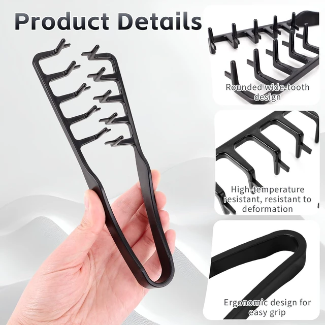 Alt view image 5 of 7 - 2Pcs Texture Comb, Volume Texturizing Comb for Men And Women, Volumizing Textured Styling Combs for Roots, Nowavibe Magic Wide Tooth Combs for Curly Hair, Peine Texturizador Para Hombr