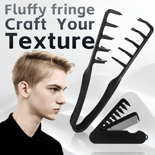 Alt view image 4 of 7 - 2Pcs Texture Comb, Volume Texturizing Comb for Men And Women, Volumizing Textured Styling Combs for Roots, Nowavibe Magic Wide Tooth Combs for Curly Hair, Peine Texturizador Para Hombr